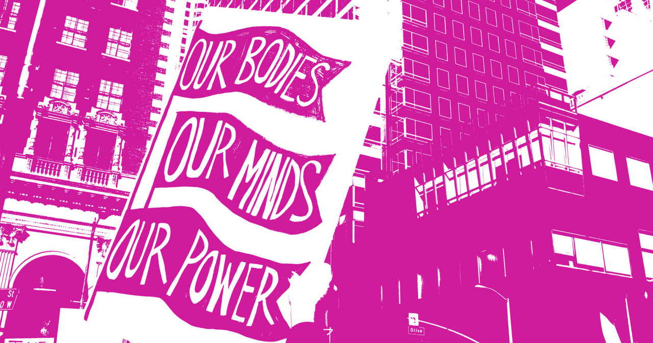 A graphic for the Women's March 2018