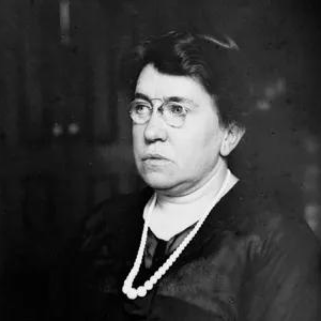 A photograph of activist Emma Goldman. 