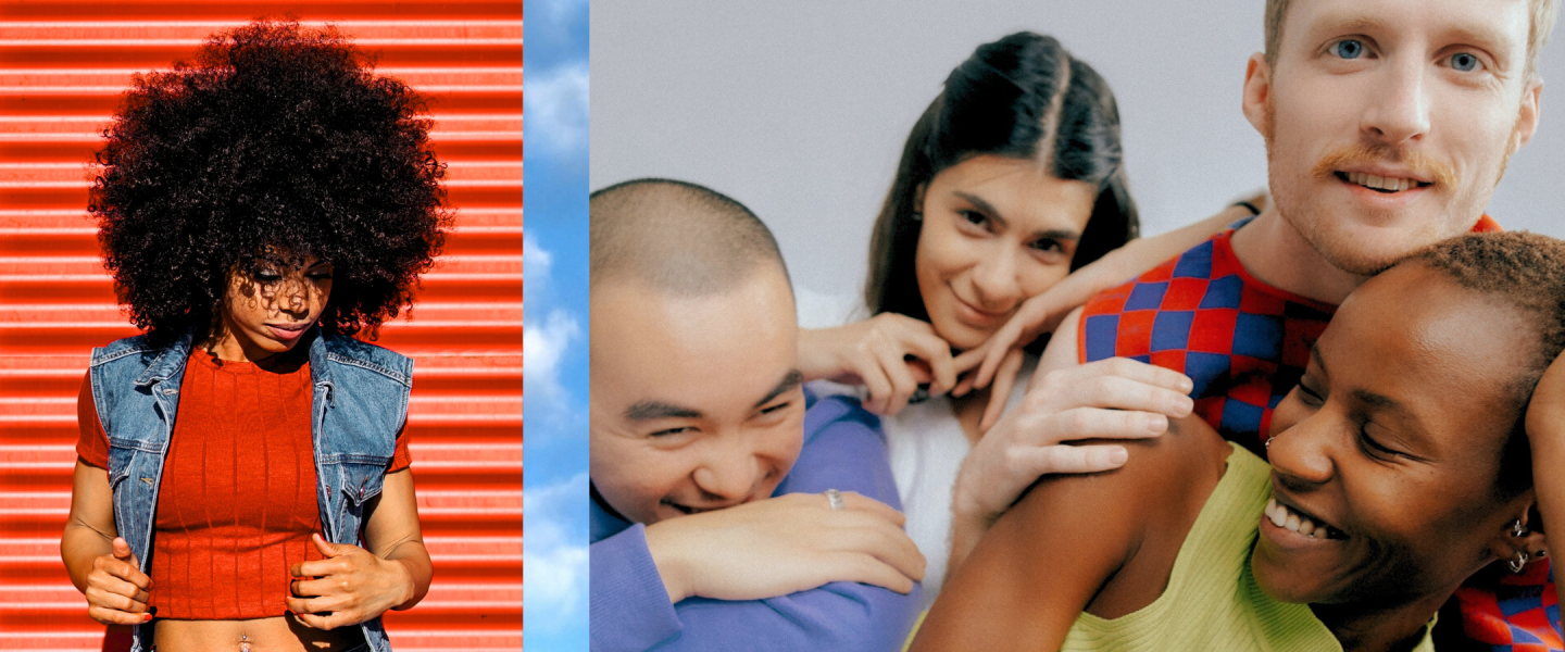 diverse group, young people