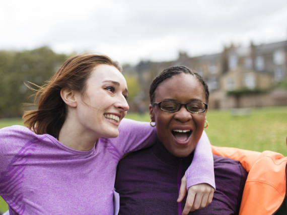 A group of friends in a field